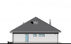 Parterowy dom z jednostanowiskowym garażem - elewacja