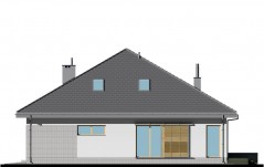 Niewielki dom z symetrycznym dachem - elewacja