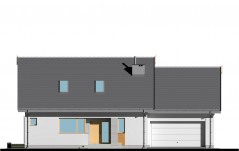 Dom z dwuspadowym dachem i 3 sypialniami - elewacja