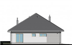 Kompaktowy dom z czterospadowym dachem - elewacja