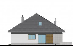 Kompaktowy dom z czterospadowym dachem - elewacja